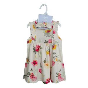 Sterling Baby Tropical Floral Dress & Headband Set Size 24 Months NWT